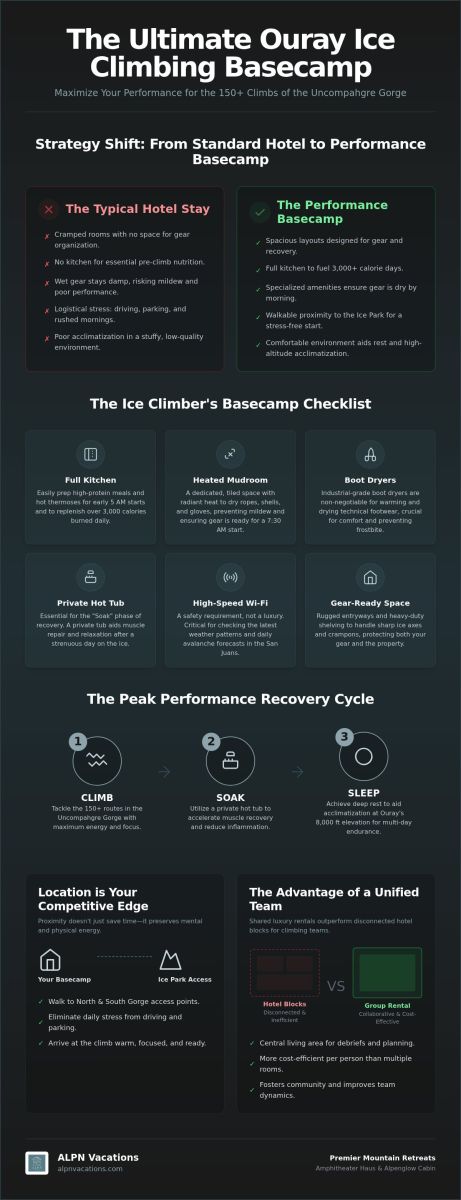 Ouray Ice Climbing Basecamp Lodging: The Ultimate 2026 Climber’s Guide